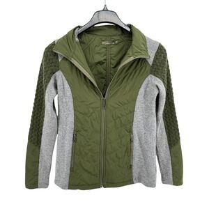 Prana Wool Blend Quilted Zinnia Full Zip Front Jacket Pre-Owned Womens Small